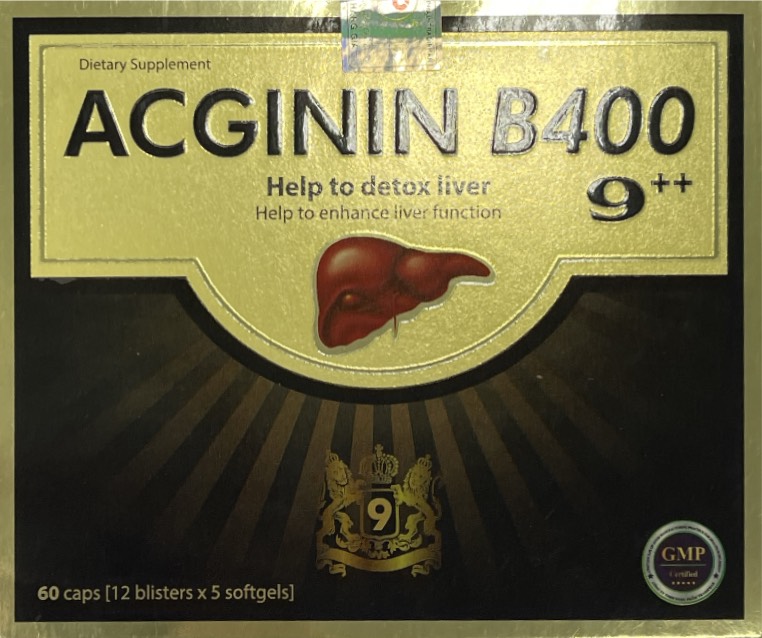 Viên uống Acginin Giúp giải độc gan B400mg Việt Pháp (Hộp 60 viên)