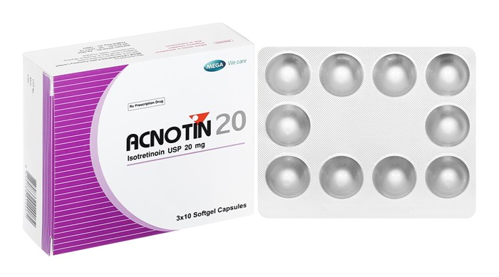 Acnotin 20 Isotretinoin 20mg Mega Thái Lan (Hộp 30 viên)