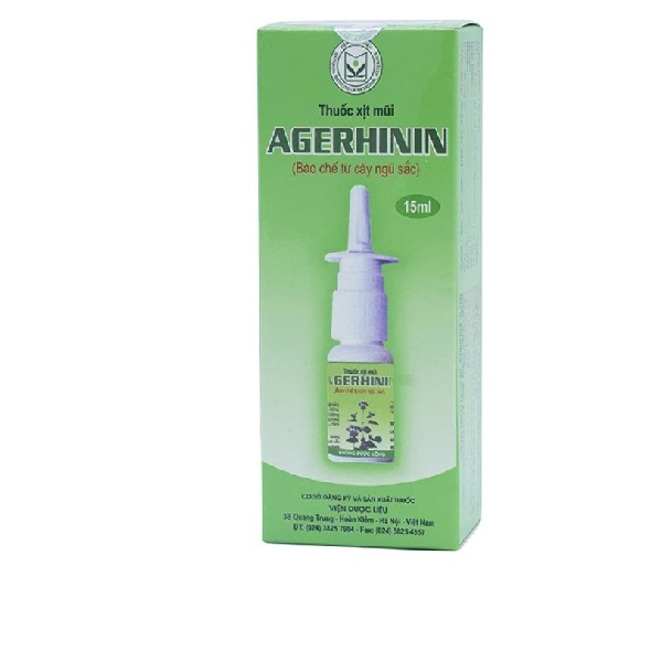Xịt AGERNIN Plus mũi chiết xuât cây ngũ sắc (Lọ 15ml)