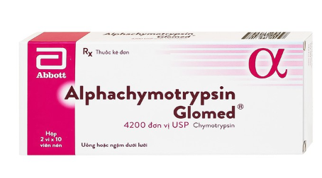 Alphachymotrypsin 4200 Glomed (Hộp 20 viên)