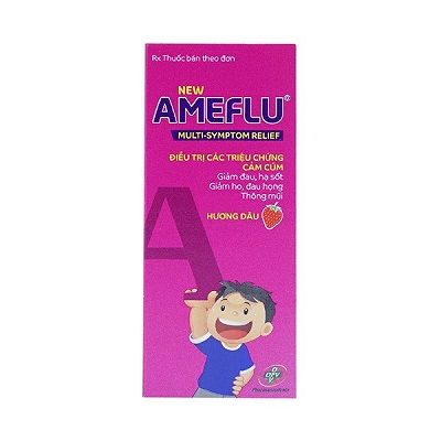 Ameflu Đa Triệu Chứng Hương Dâu Siro OPV (Lọ/60ml)