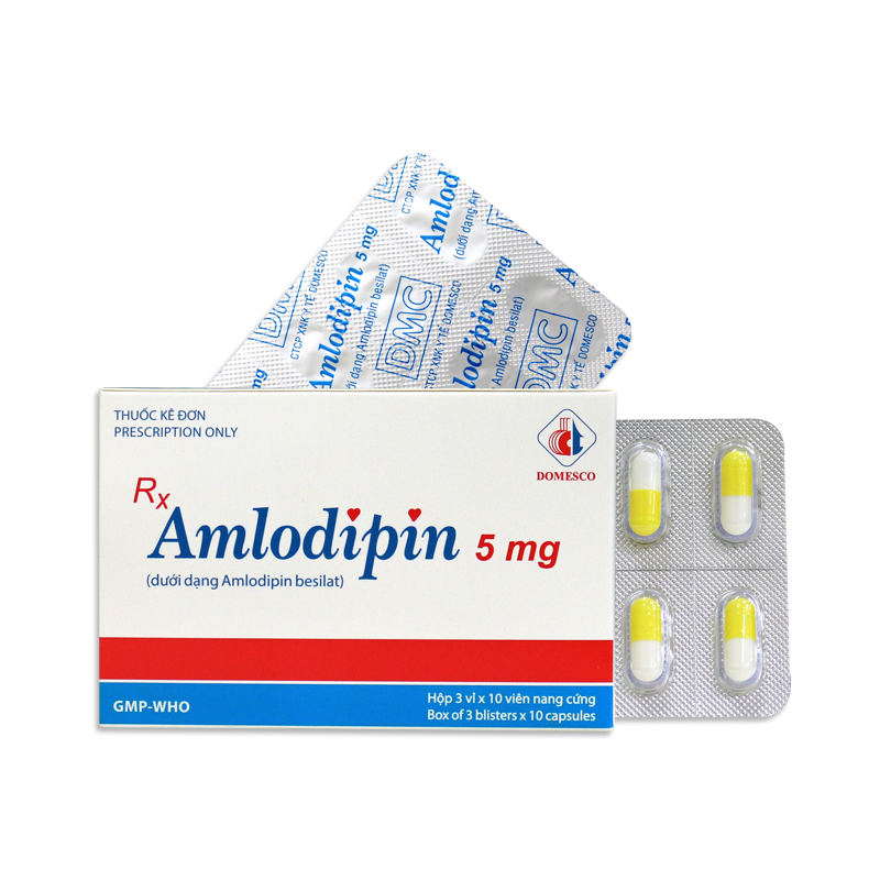 Amlodipin 5mg Domesco (Hộp 30 viên)