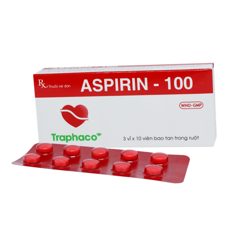 Aspirin 100mg Traphaco (Hộp 30 viên)