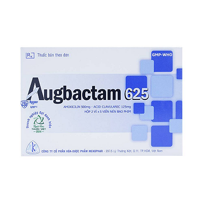 Augbactam 625mg Mekophar (Hộp 10 viên)