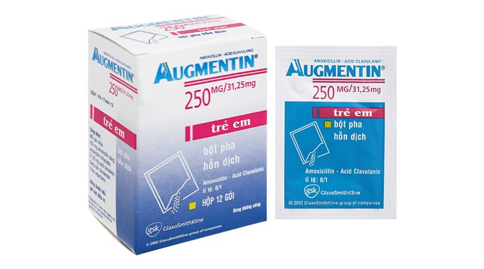 Augmentin 250/31,25mg GSK (Hộp 12 gói)