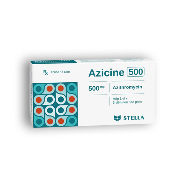 Azicine 500 Azithromycin 500mg Stella (Hộp 6 viên)