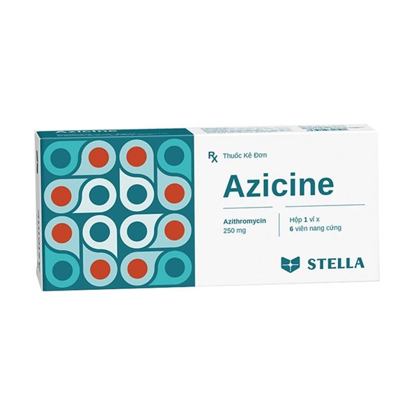 Azicine Azithromycin 250mg Stella (Hộp 6 viên)