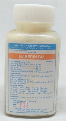 Baberin BM Berberin Hà Nam (Lọ 500 viên)