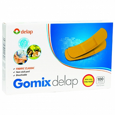 Băng Cá Nhân Đục Gomix Delap 19 x72cm (Hộp 100 miếng)