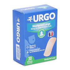 Băng cá nhân Urgo Washproof Large 3.8 x7.2 cm (Hộp 30 miếng)