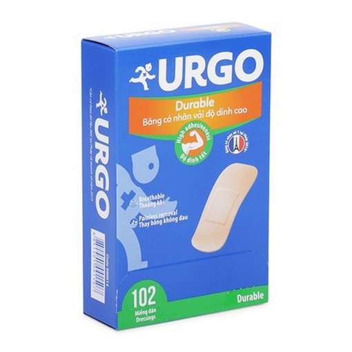 Băng Cá Nhân Vải Urgo Durable Thái Lan (Hộp 102 miếng)