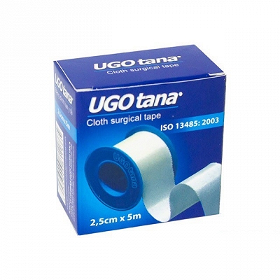 Băng Keo Lụa Ugo Tana 2.5cm x 5m (Hộp 1 cuộn)