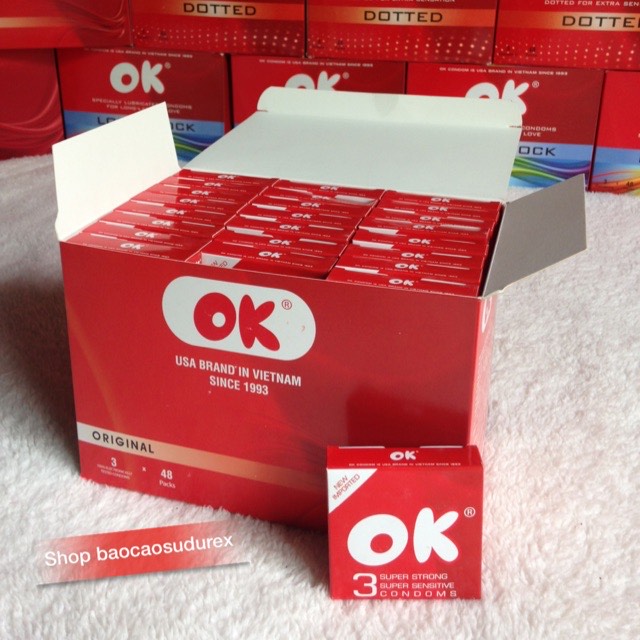 Bcs Ok Original Đỏ (Hộp 48 hộp nhỏ x 3 cái)
