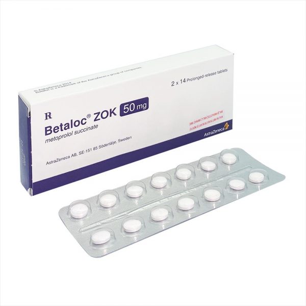 Betaloc Zok 50mg Astrazeneca (Hộp 28 viên)