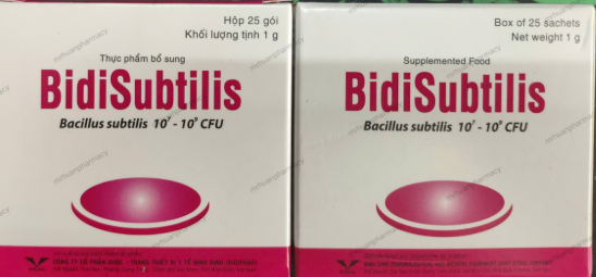Bidisubtilis men Bình Định (H/25gói/1g)