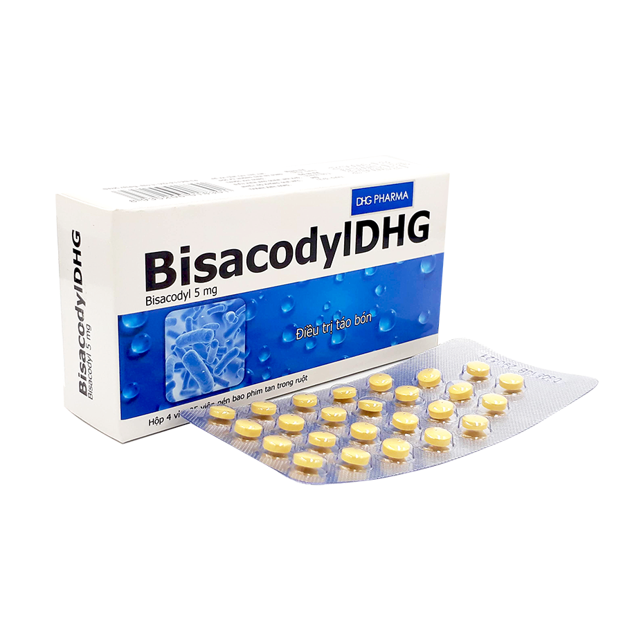 Bisacodyl 5mg DHG Hậu giang (Hộp 100 viên)