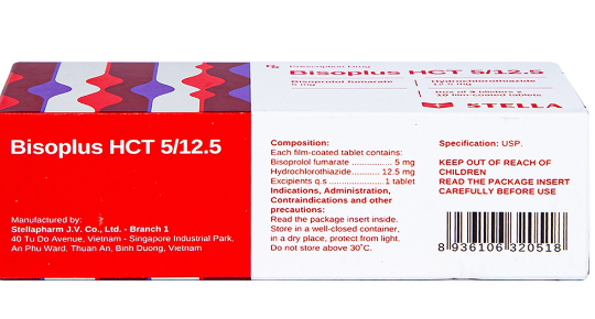 Bisoplus HCT 5/12.5 Stella (Hộp 30 viên)
