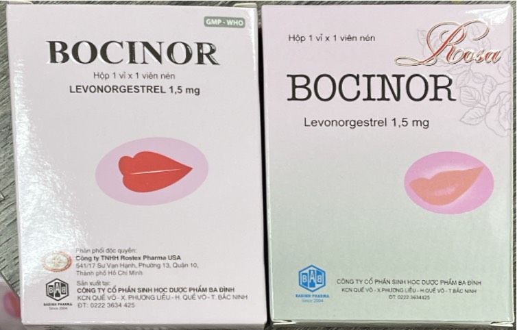 Bocinor Levonogestrel 1.5mg tránh thai khẩn cấp 72h Ba Đình (Hộp 1 viên)