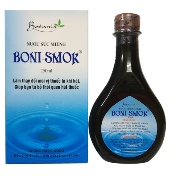 Boni Smok Nước Súc Miệng Cai Thuốc Lá Botania (Chai 250ml)