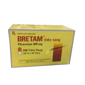 Bretam Piracetam 400mg Korea united pharm VN (Hộp 100 viên)