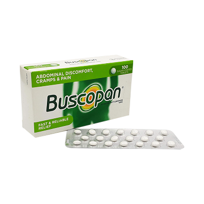 Buscopan hyoscine butylbromide 10mg có đường Sanofi (Hộp 100 viên)
