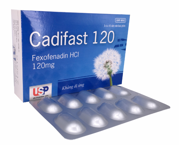Cadifast Fexofenadine 120mg USP (Hộp 10 viên)
