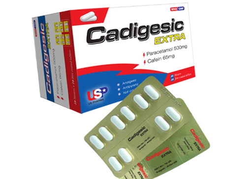 Cadigesic extra paracetamol 500mg USP (Hộp 100 viên)
