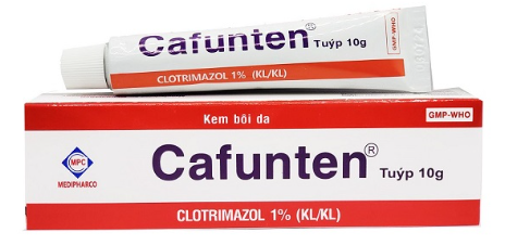 Kem bôi Cafunten clotrimazol 1% trị nấm Medipharco (Cọc 10 tuýp)