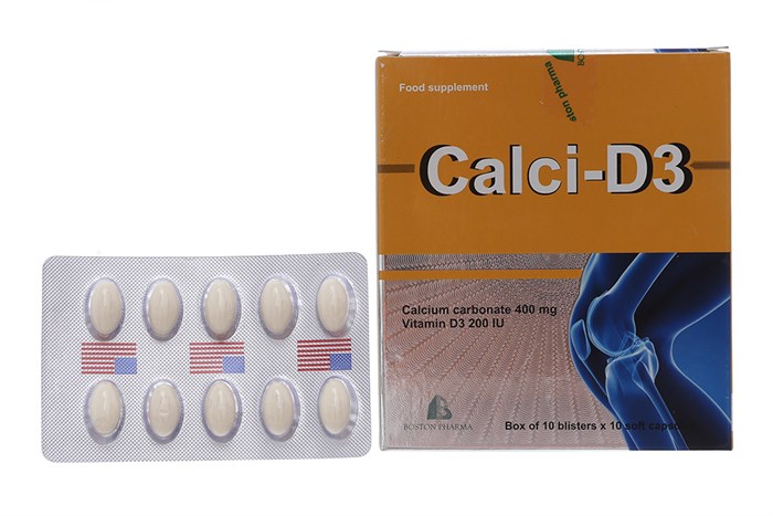 Viên uống Calci D3 Boston Pharma (Hộp 100 viên)