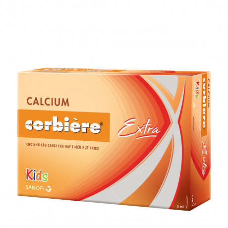 Calcium Corbiere Extra Kids Sanofi (Hộp 30 ống x 5ml)