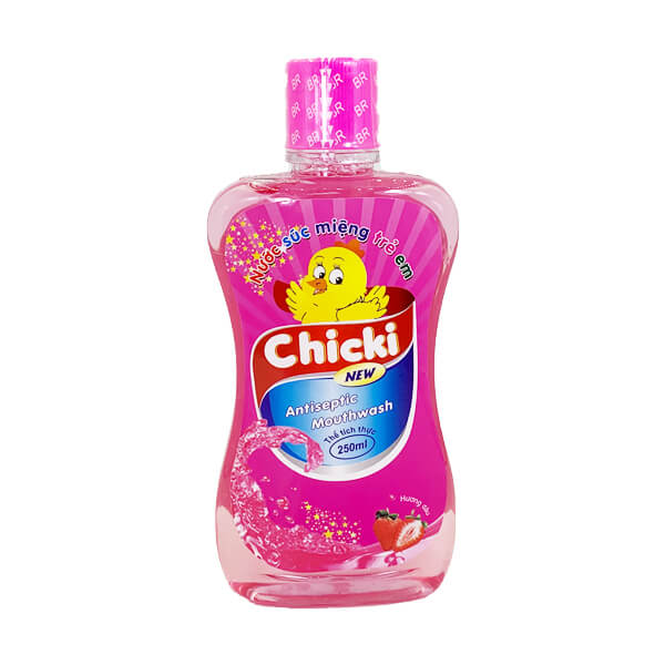 Chicki New Hương Dâu Nước Súc Miệng TE (Chai 250ml)