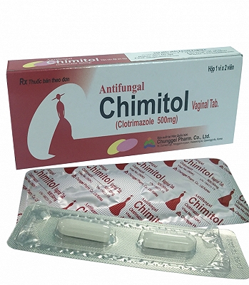Viên đặt Chimitol Clotrimazole 500mg Aprogen (Hộp 2 viên)