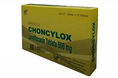 Choncylox Levofloxacin 500mg Windlas Ấn Độ (Hộp 10 viên)