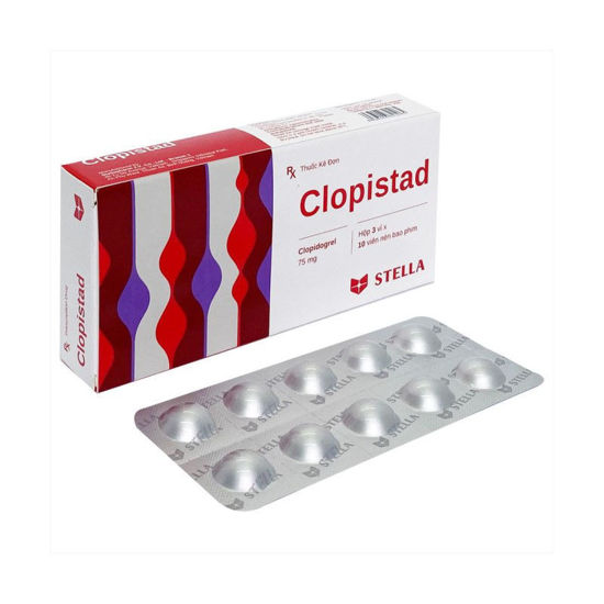 Clopistad Clopidogrel 75mg Stella (Hộp 30 viên)