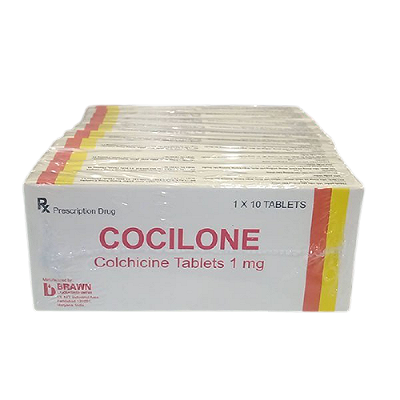 Cocilone Colchicine 1mg Brawn Ấn Độ (Cọc 10 hộp x 10 viên)