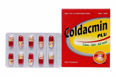 Coldacmin Flu DHG Hậu Giang (Hộp 10 vỉ x 10 viên)
