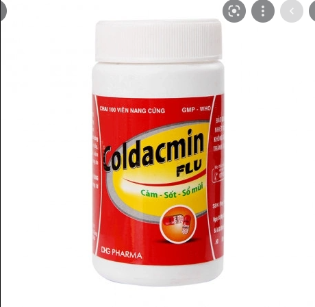 Coldacmin Flu DHG Hậu Giang (Lọ 100 viên)