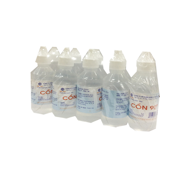 Cồn 90 Hóa Dược (Cọc 10 lọ x 50ml)