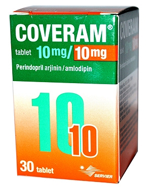Coveram 10mg/10mg Servier (Lọ/30v)