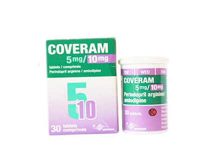 Coveram 5mg/10mg Servier (Lọ 30 viên)