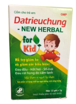 Datrieuchung New gói TE TW1 Pharbaco (Hộp 12 gói x 1g)