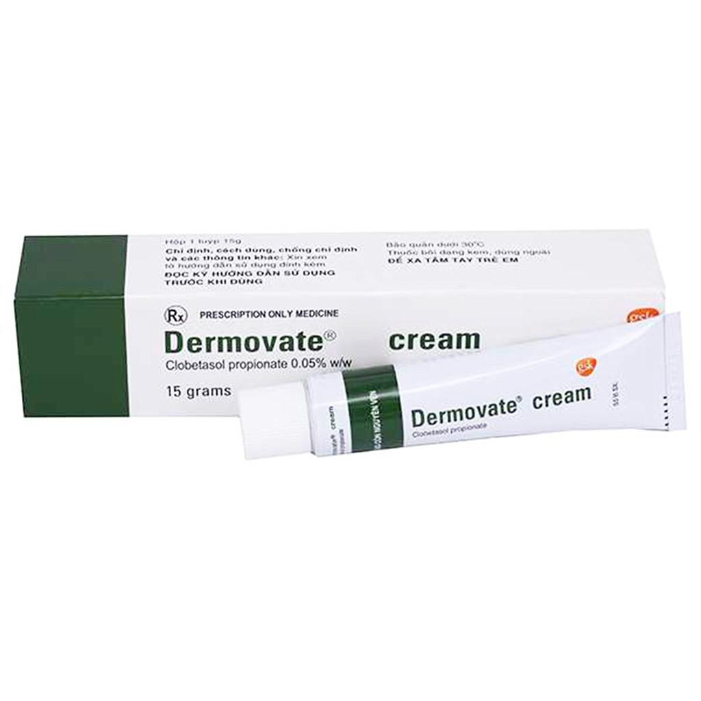 Dermovate Clobetasol Propionate 0.05% kem bôi GSK (Tuýp/15g) date 10/2024