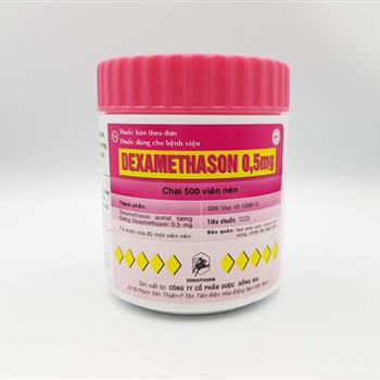 Dexamethasone 0.5mg Đồng Nai (Chai 500 viên)