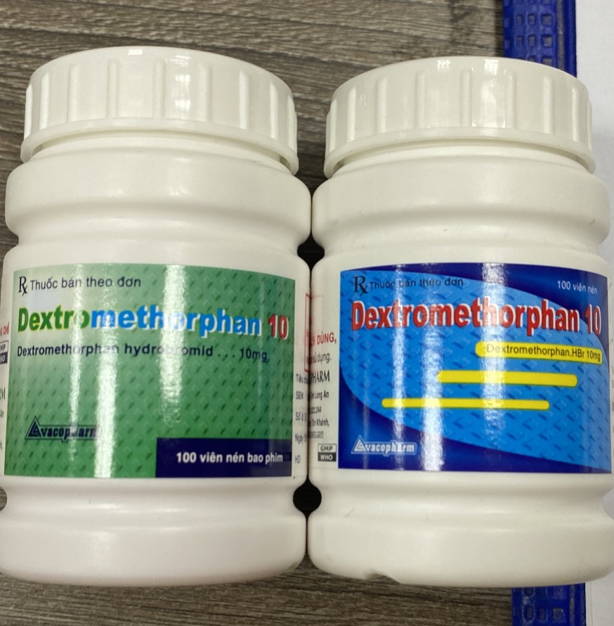Dextromethorphan 10mg Vacopharm (Lọ 100 viên)
