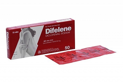 Difelene diclofenac 50mg Thái Lan (Hộp 10 viên)