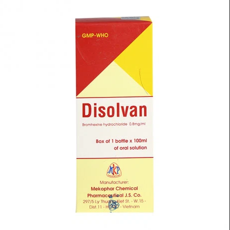 Disolvan bromhexin 0.8mg/ml Mekophar (Chai 100ml)