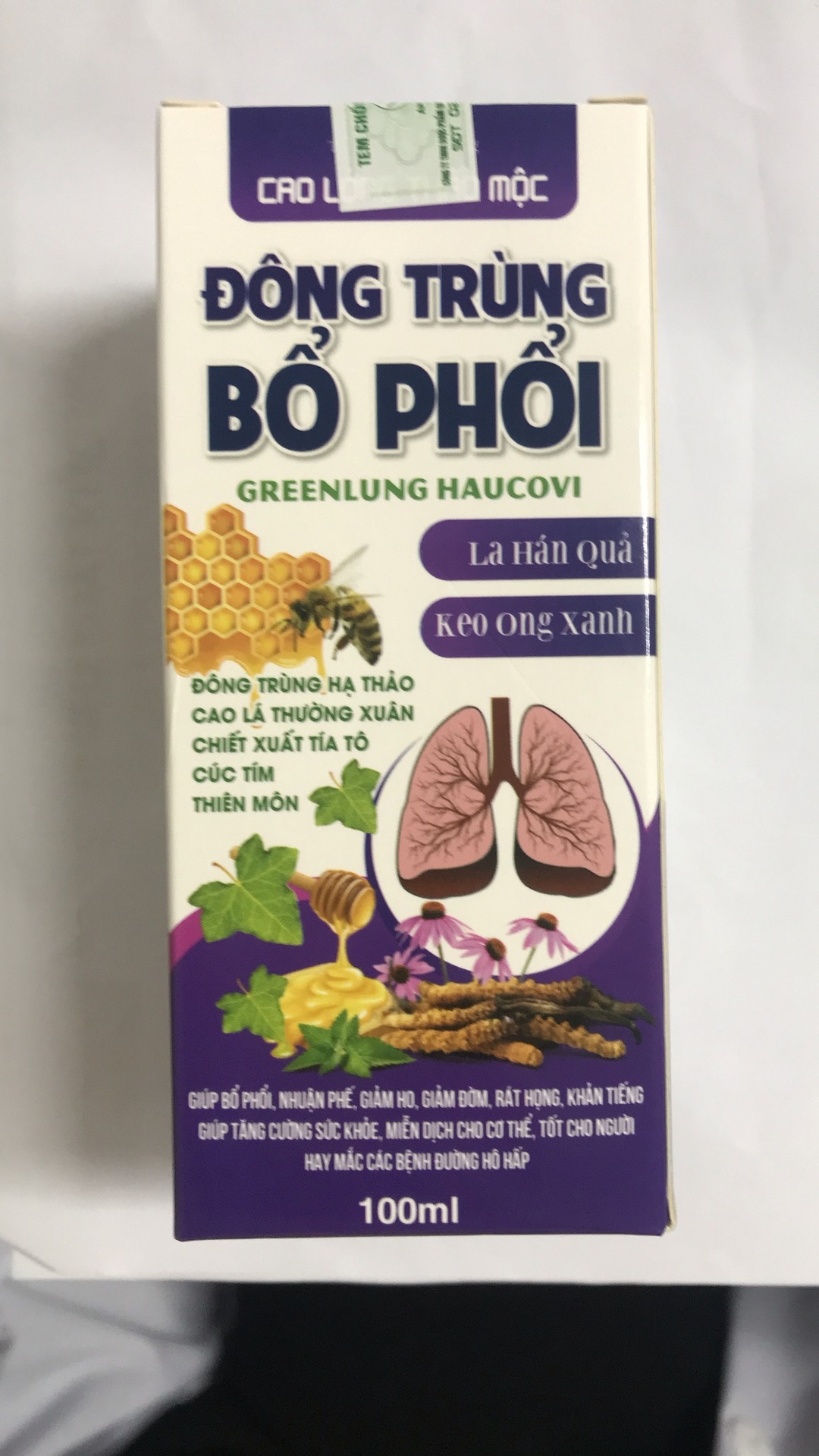 Đông Trùng Bổ phổi Cao lỏng thảo mộc An Hòa Phát(H/100ml)