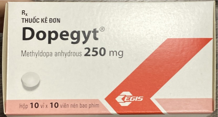 Dopegyt Methyldopa 250mg Egis (Hộp 100 viên)