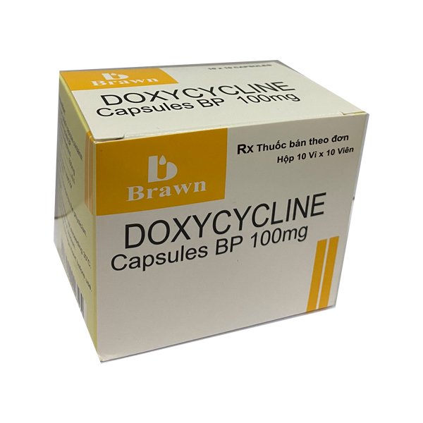 Doxycycline 100mg Brawn (Hộp 100 viên)