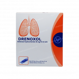 Drenoxol Ambroxol 30mg/10ml Bồ Đào Nha (Hộp 20 ống x 10ml)